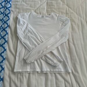 Zara kids white long sleeve top